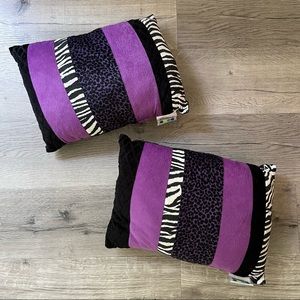 2 Animal Print Decorative Pillows